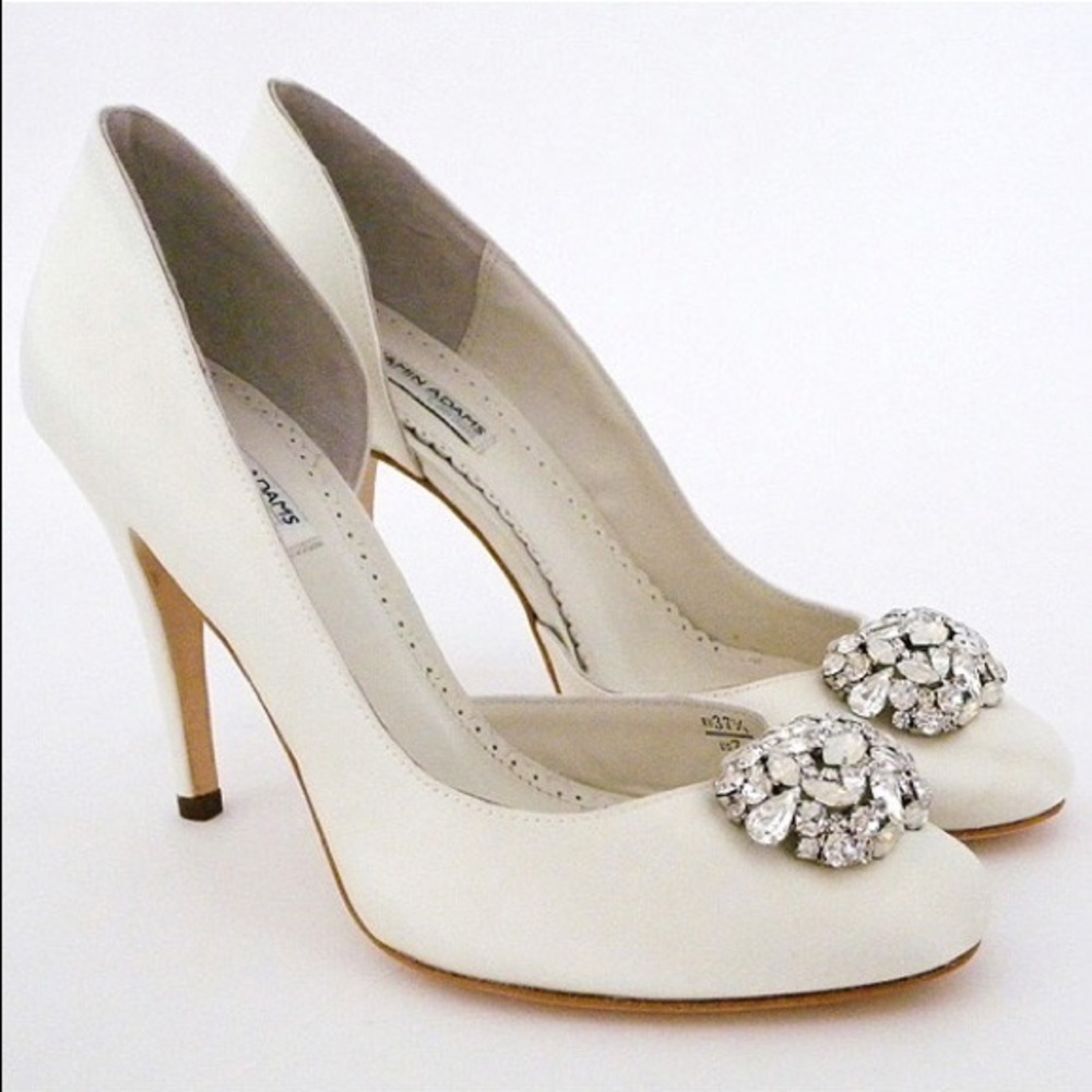 Elegant silk wedding heels